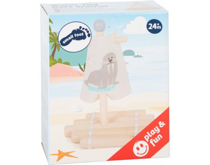 SMALL FOOT Jouet de Bain en Bois : Le Radeau Avec Morse - D�s 2 ans (2)