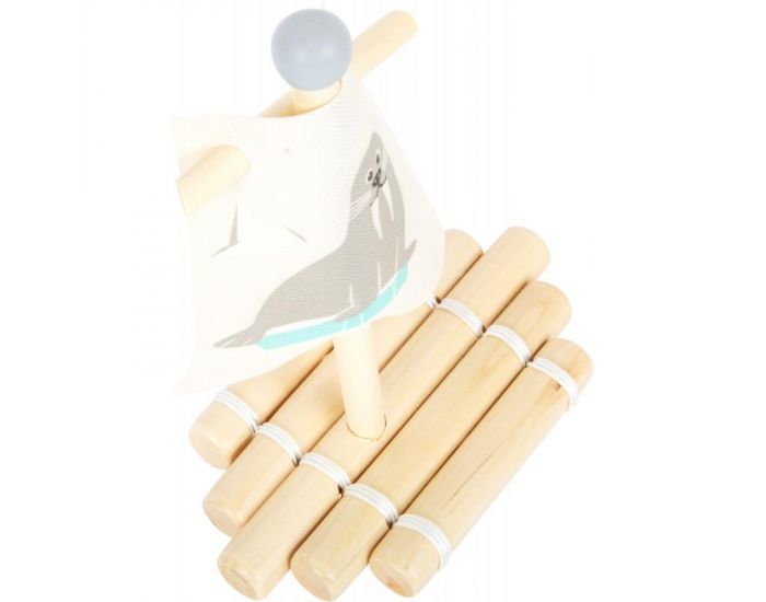 SMALL FOOT Jouet de Bain en Bois : Le Radeau Avec Morse - D�s 2 ans (3)