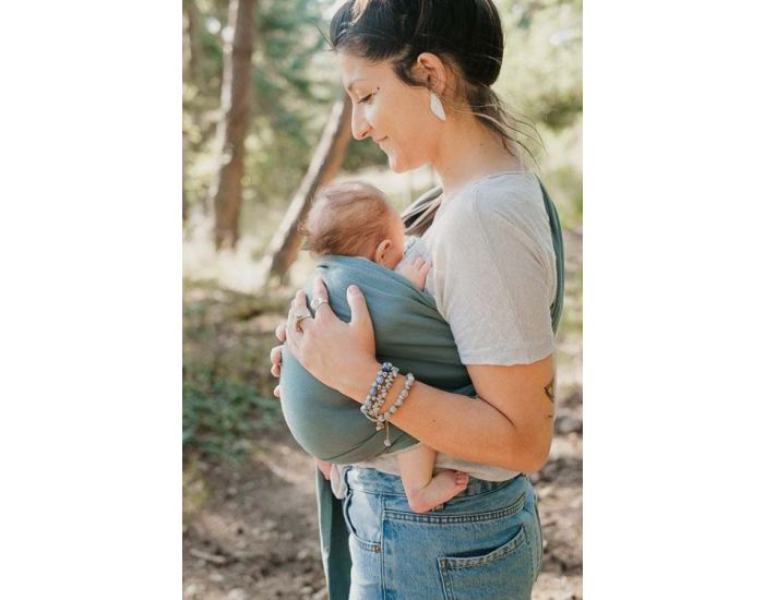 NEOBULLE Porte-b�b� NEO SLING - Vert Eucalyptus - Coton Bio (4)