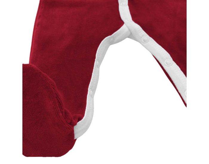 PREMIERS MOMENTS Pyjama Velours - 100% Coton Bio -  Cerise (3)
