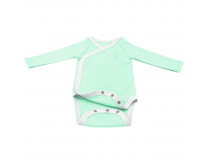 PREMIERS MOMENTS Body Manches Longues Crois� - 100% Coton Bio - Menthe (1)