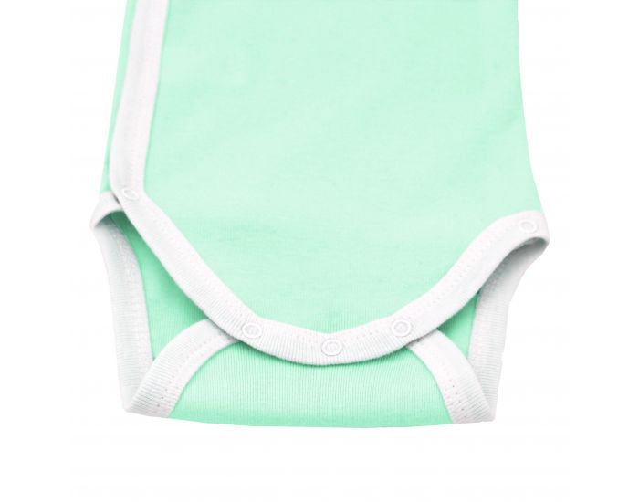 PREMIERS MOMENTS Body Manches Longues Crois� - 100% Coton Bio - Menthe (4)