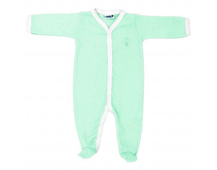 PREMIERS MOMENTS Pyjama Lger - 100% Coton Bio - Menthe (2)