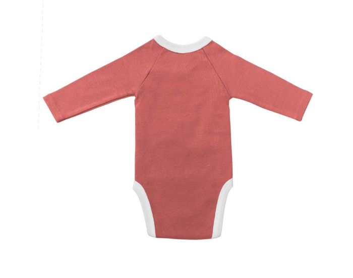PREMIERS MOMENTS Body Manches Longues Crois� - 100% Coton Bio - Framboise (1)