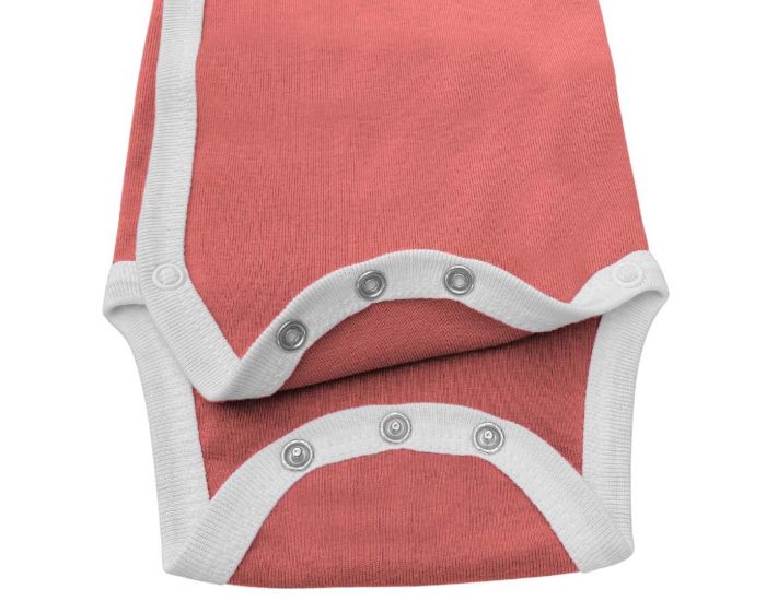 PREMIERS MOMENTS Body Manches Longues Crois� - 100% Coton Bio - Framboise (3)