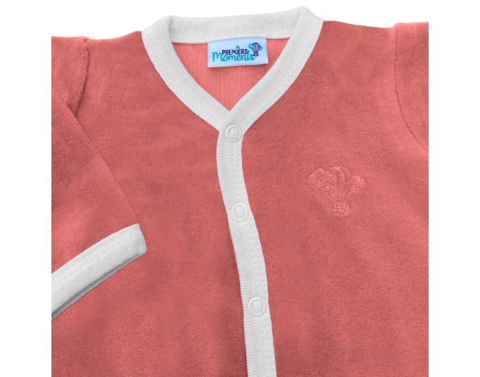 PREMIERS MOMENTS Pyjama Velours - 100% Coton bio -  Framboise (1)
