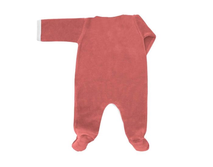 PREMIERS MOMENTS Pyjama Velours - 100% Coton bio -  Framboise (2)