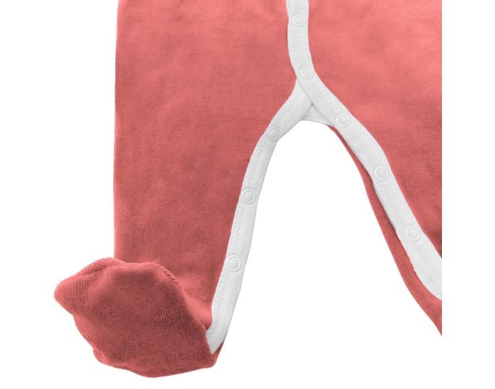 PREMIERS MOMENTS Pyjama Velours - 100% Coton bio -  Framboise (5)