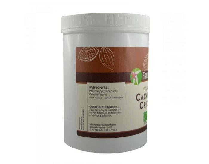 FRUCTIVIA Poudre de Cacao cru Bio - 500 g (1)