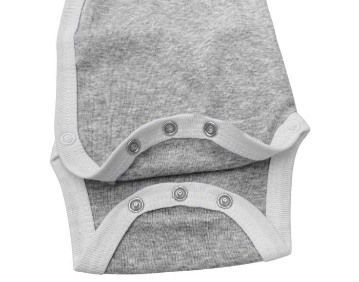 PREMIERS MOMENTS Body Manches Longues Crois� - 100% Coton Bio - Perle (3)