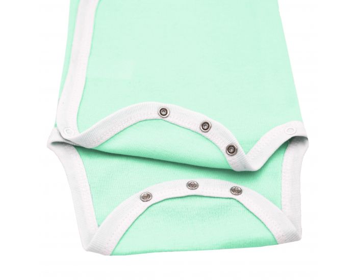 PREMIERS MOMENTS Body Crois� Manches Courtes - 100% Coton Bio - Menthe (3)