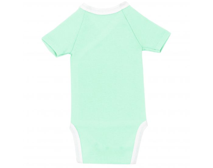 PREMIERS MOMENTS Body Crois� Manches Courtes - 100% Coton Bio - Menthe (8)