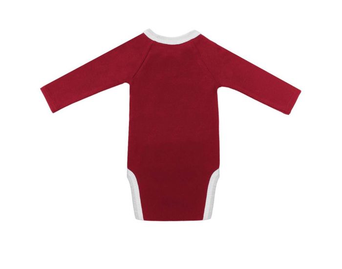 PREMIERS MOMENTS Body Manches Longues Crois� - 100% Coton Bio - Cerise (1)