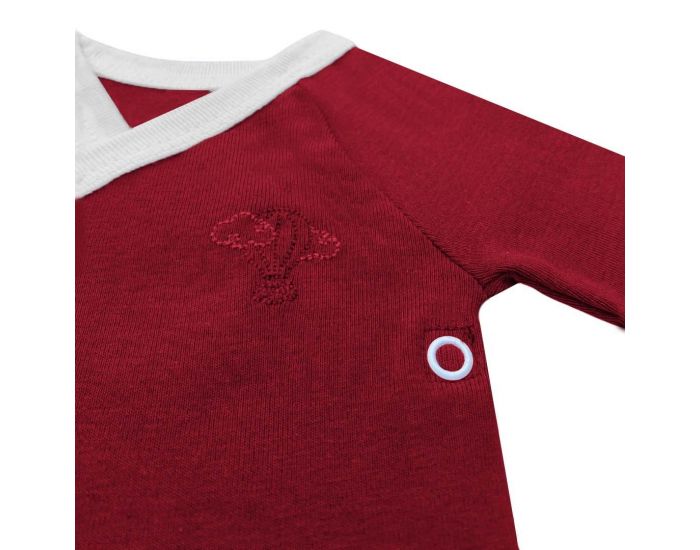PREMIERS MOMENTS Body Manches Longues Crois� - 100% Coton Bio - Cerise (2)