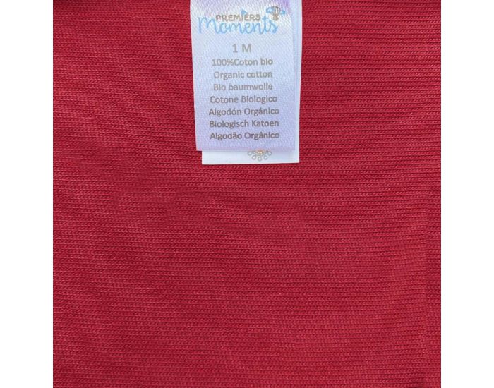 PREMIERS MOMENTS Body Manches Longues Crois� - 100% Coton Bio - Cerise (5)