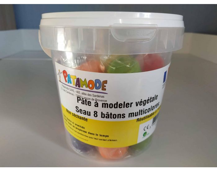 PATAMODE Pte  Modeler Vgtale Non Schante - Sceau 8 Batons Multicolores - Ds 3 ans (3)