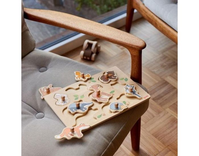 GOKI Puzzle � Boutons Animaux des Bois - D�s 12 mois (1)