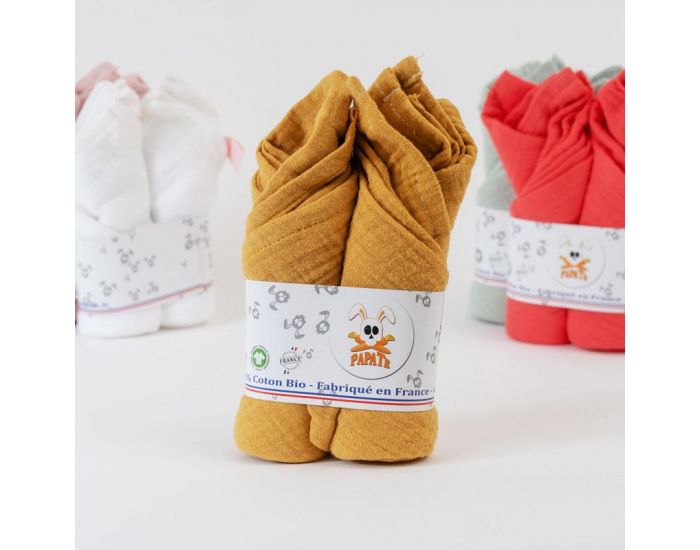 PAPATE Langes en Coton Biologique - Feh - Lot de 2 (1)