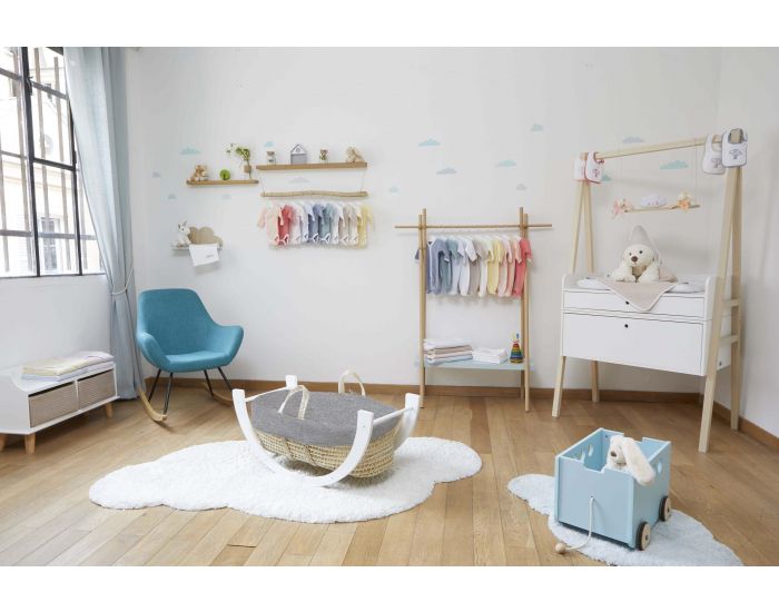 PREMIERS MOMENTS Couffin Perle + Support R�versible Shnuggle Blanc (3)