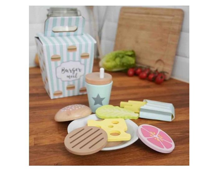 JABADABADO Jouet en Bois Dinette Burger Meal - D�s 2 ans (1)