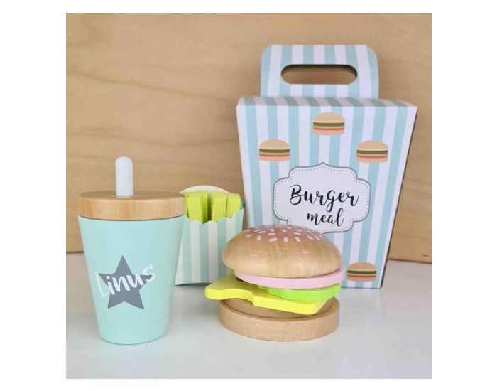 JABADABADO Jouet en Bois Dinette Burger Meal - D�s 2 ans (2)