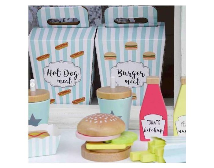 JABADABADO Jouet en Bois Dinette Burger Meal - D�s 2 ans (7)