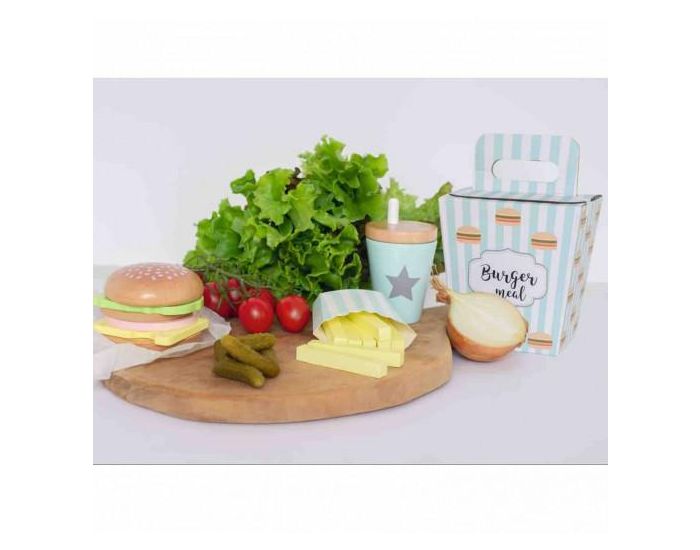 JABADABADO Jouet en Bois Dinette Burger Meal - D�s 2 ans (8)