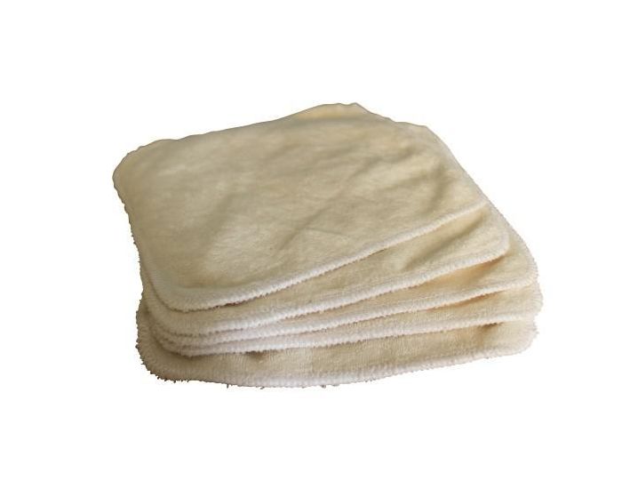 EASY DORT Lot de 10 Lingettes lavables Coton Bio - Ecru - 20x20 cm (1)
