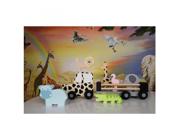 JABADABADO Jouet en Bois Grande Voiture Jeep Safari - D�s 18 mois (2)