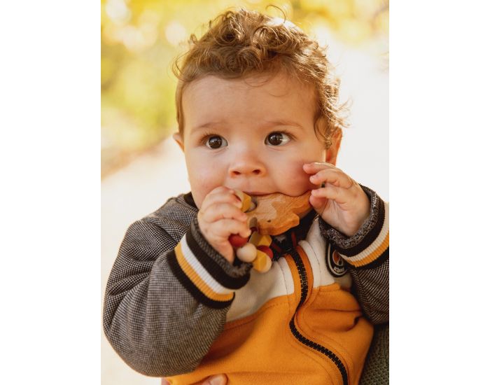 MAWEN MATERNE Hochet Silicone et en Bois - Ecureuil - D�s 4 mois (1)