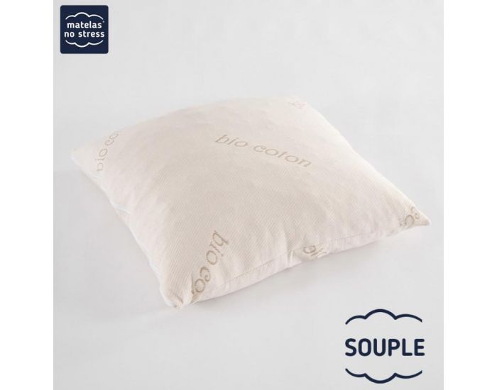 MATELAS NO STRESS Oreiller Bio Souple - 60X60 cm (1)