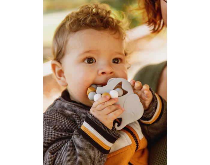 MAWEN MATERNE Hochet Silicone - El�phant Gris - D�s 4 mois  (1)