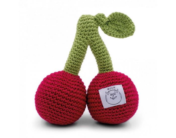 MYUM THE VEGGY TOYS Hochet BIO Les s?urs cerises (1)
