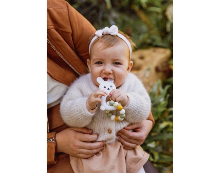 MAWEN MATERNE Hochet Silicone - Lapin Blanc - D�s 4 mois (2)