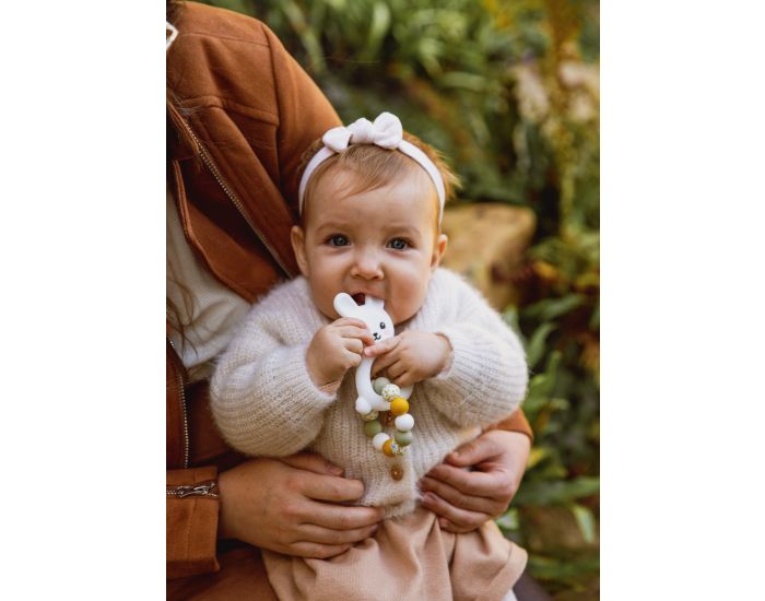 MAWEN MATERNE Hochet Silicone - Lapin Blanc - D�s 4 mois (3)