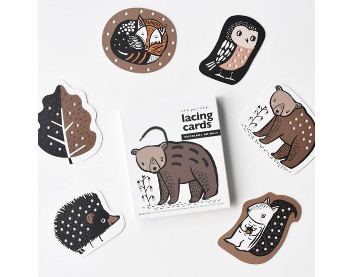 WEE GALLERY Cartes A Lacer - Animaux De La For�t - D�s 3 Ans (2)