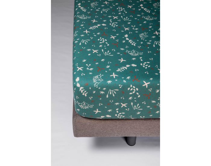 KADOLIS Drap housse en Coton Bio adulte - Ikebana (1)