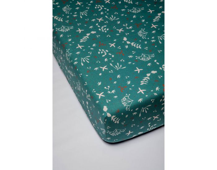 KADOLIS Drap housse en Coton Bio adulte - Ikebana (6)
