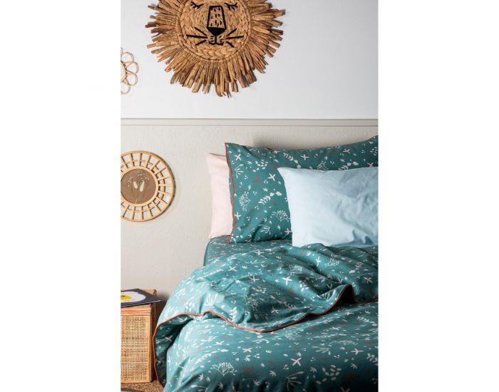 KADOLIS Drap housse en Coton Bio adulte - Ikebana (8)