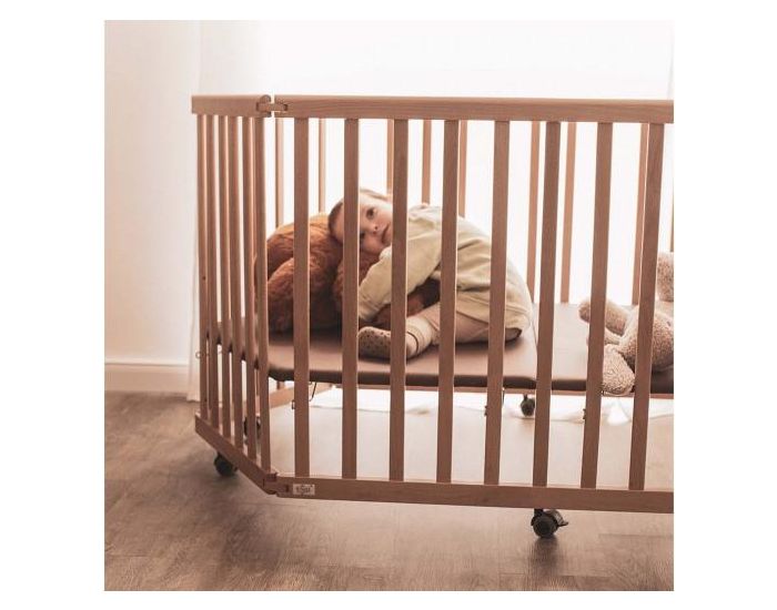 TISSI Parc B�b� Pliable - Bois Naturel (2)