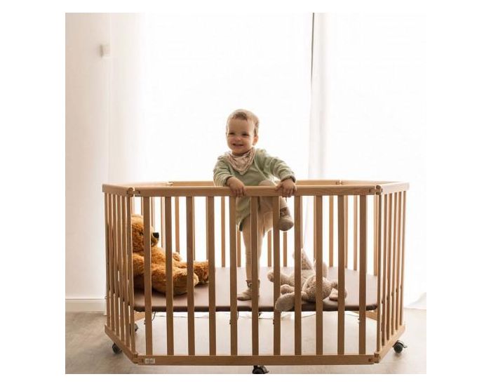 TISSI Parc B�b� Pliable - Bois Naturel (5)