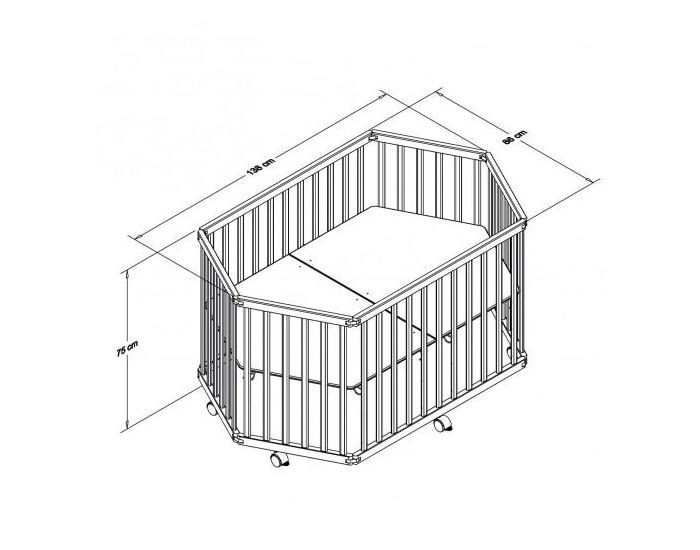 TISSI Parc B�b� Pliable - Bois Naturel (7)