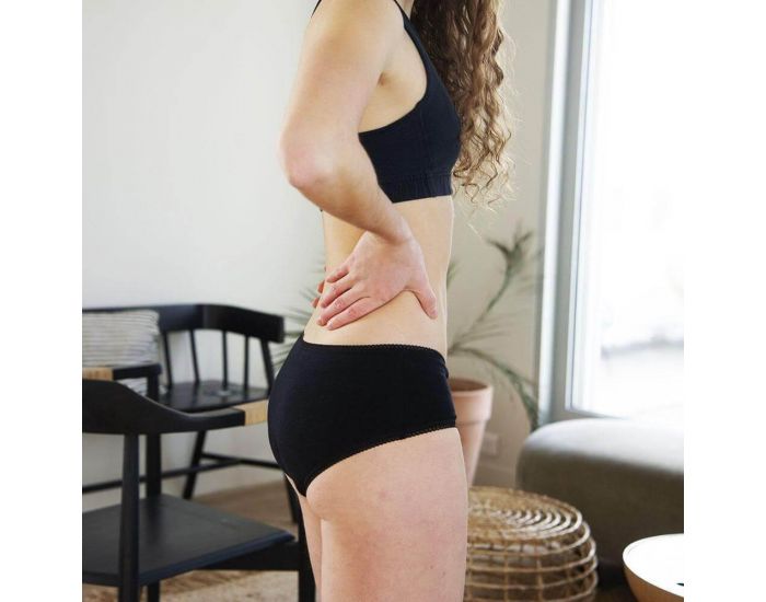 ELIA Shorty Menstruel Sixtine Noir - Flux Abondant (2)