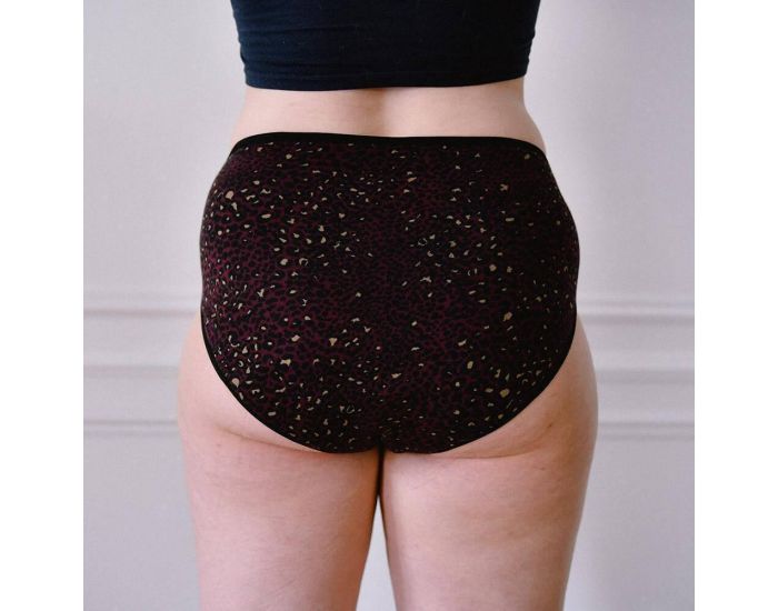 ELIA Culotte Taille Haute Menstruelle Simone L�opard - Flux Abondant (1)