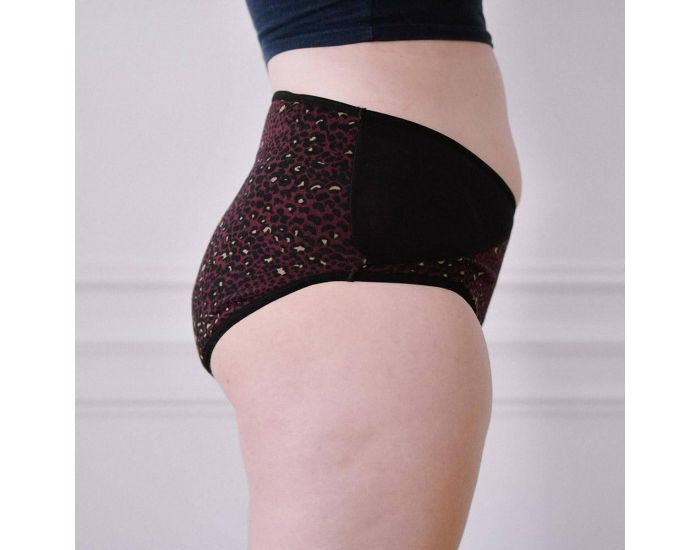 ELIA Culotte Taille Haute Menstruelle Simone L�opard - Flux Abondant (2)