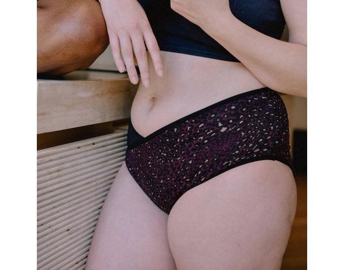 ELIA Culotte Taille Haute Menstruelle Simone L�opard - Flux Abondant (3)