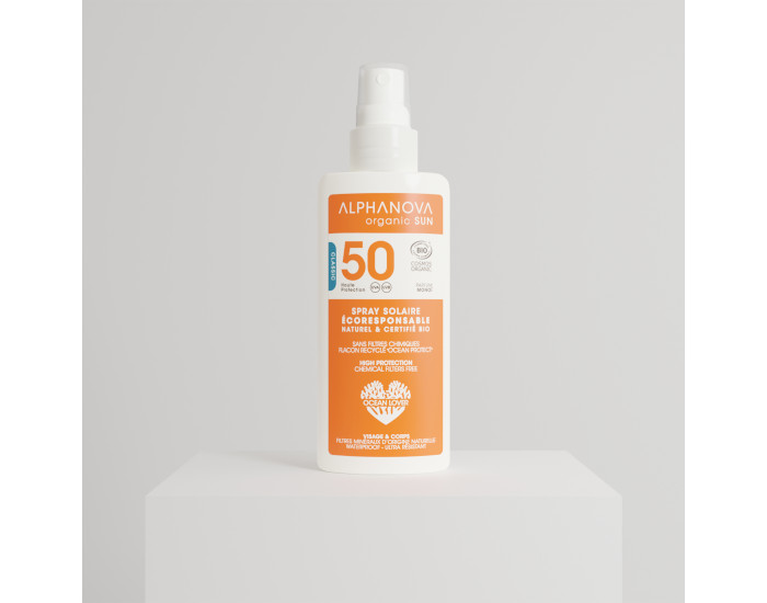 ALPHANOVA Sun Spray Solaire Haute Protection - SPF50 - 125 g (1)