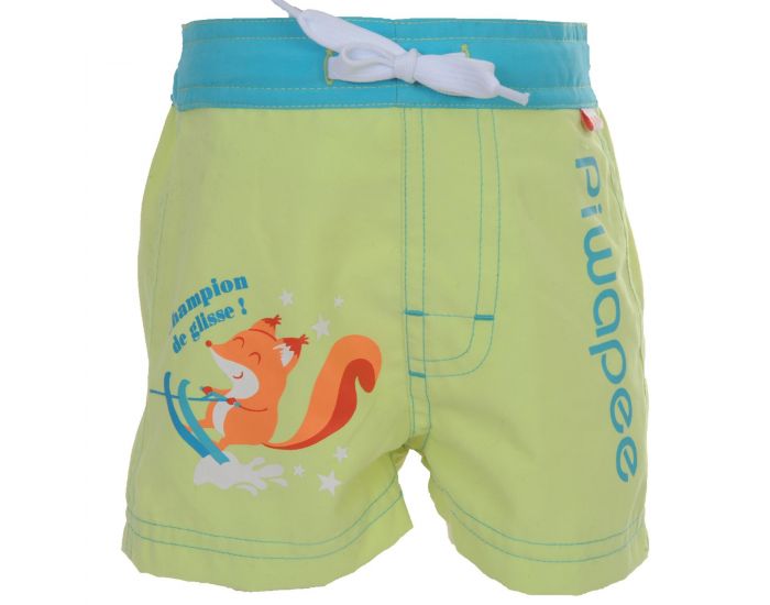 PIWAPEE Short Couche Anti Fuite Clipsable Swim+ Bb Nageur - Ecureuil Turquoise (1)