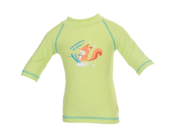PIWAPEE Top Lycra Anti UV UPF50+ - Ecureuil Vert Anis (1)