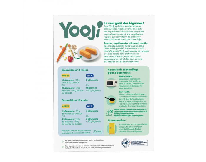 YOOJI B�tonnets � manger main - Recette paysanne quinoa touche de comt� - 3 x 300g - D�s 12 mois (1)